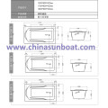 Sunboat Встроенный Чугун ванна с Поручнем Oordinary, Ванна бытовых/ эмаль ванной